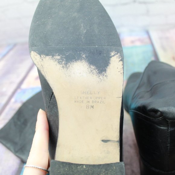 MARKON Shelly Black Soft Leather Tall Boots Size 9 - Picture 8 of 8